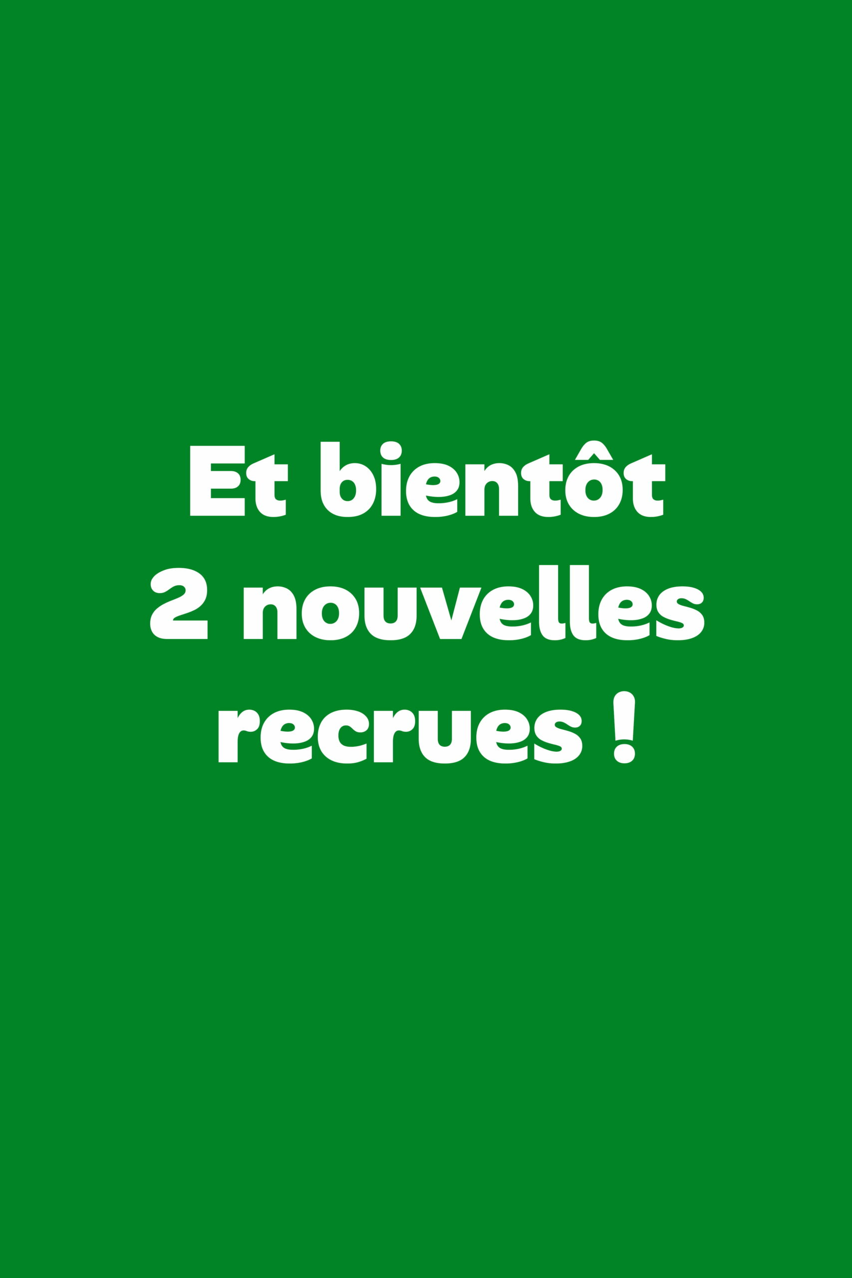Affiche nouvelles recrues